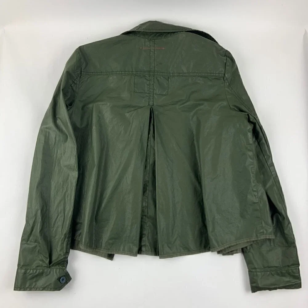 Hei Hei Womens Jacket Long Sleeve Button Down Green Medium